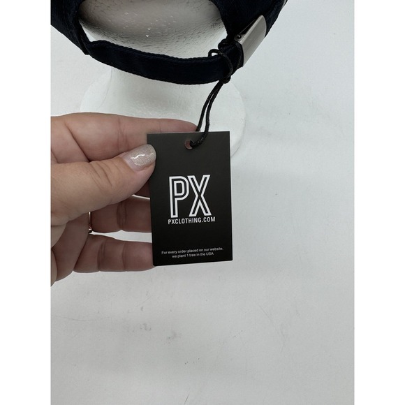 PX Clothing Baseball Hat Cap Unisex, Adjustable Strap-back, Cotton, Navy Blue - Picture 7 of 13